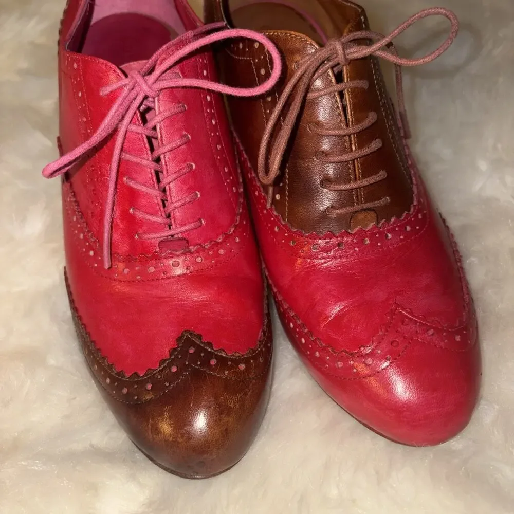 Women's Cole Haan Air Lucinda Oxford Brown & Pink Pumps -- Size 8B - Picture 2 of 15
